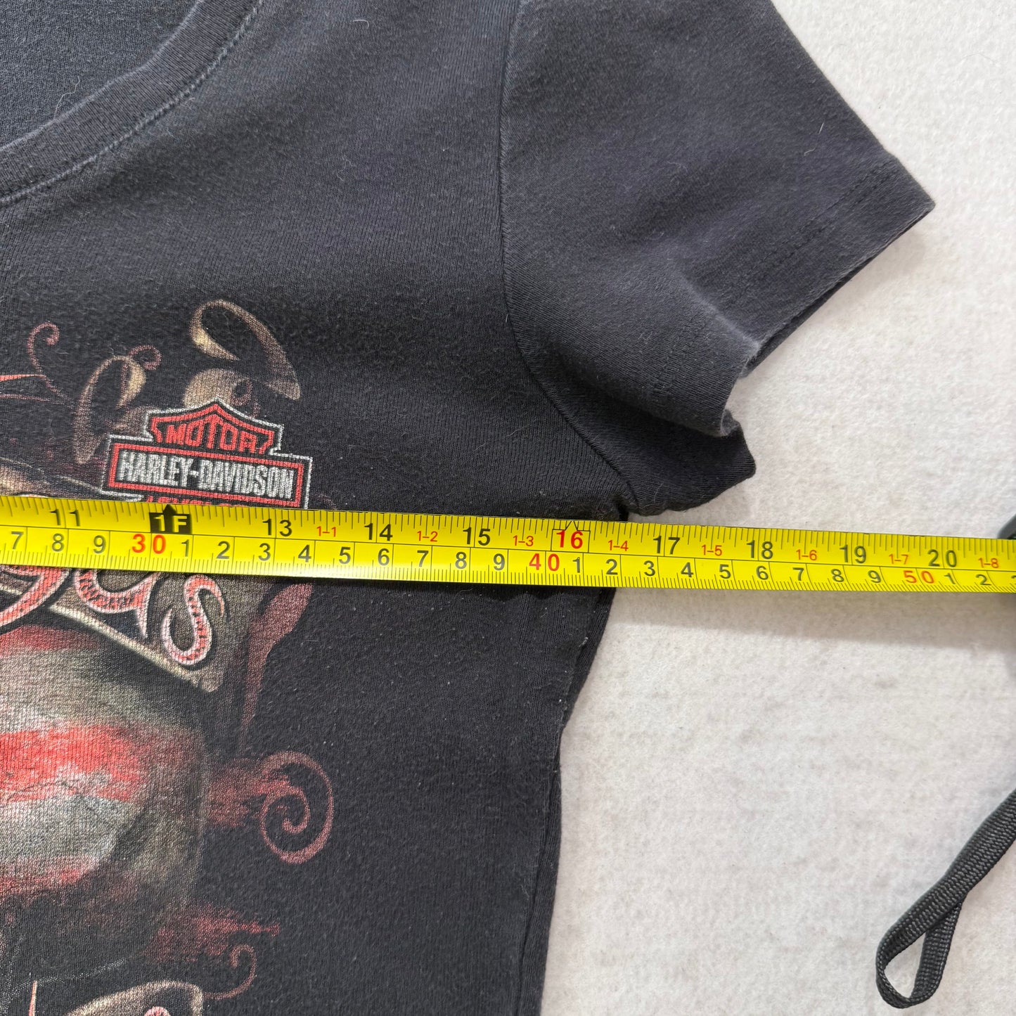 Harley-Davidson Women's Black Las Vegas Nevada Dual Skull Graphic T-Shirt Size M