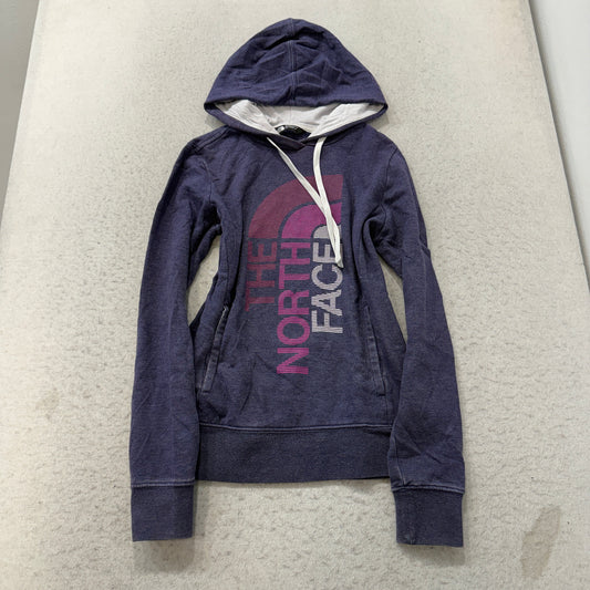 The North Face Womens Purple Vertical Logo Pullover Hoodie Size S photo 1