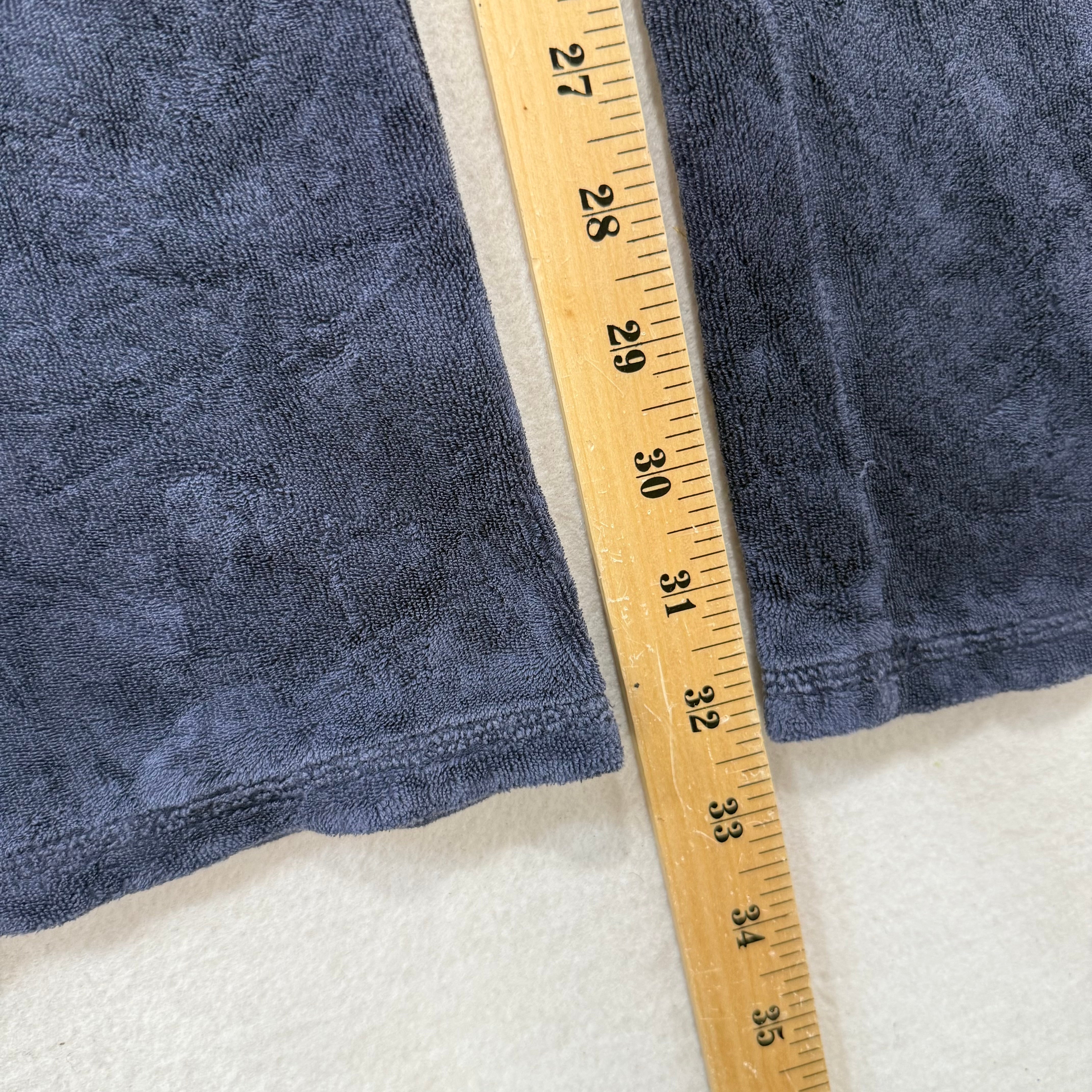 Vintage Juicy Couture Navy Blue Drawstring Flare Terry Cloth Pants Size S