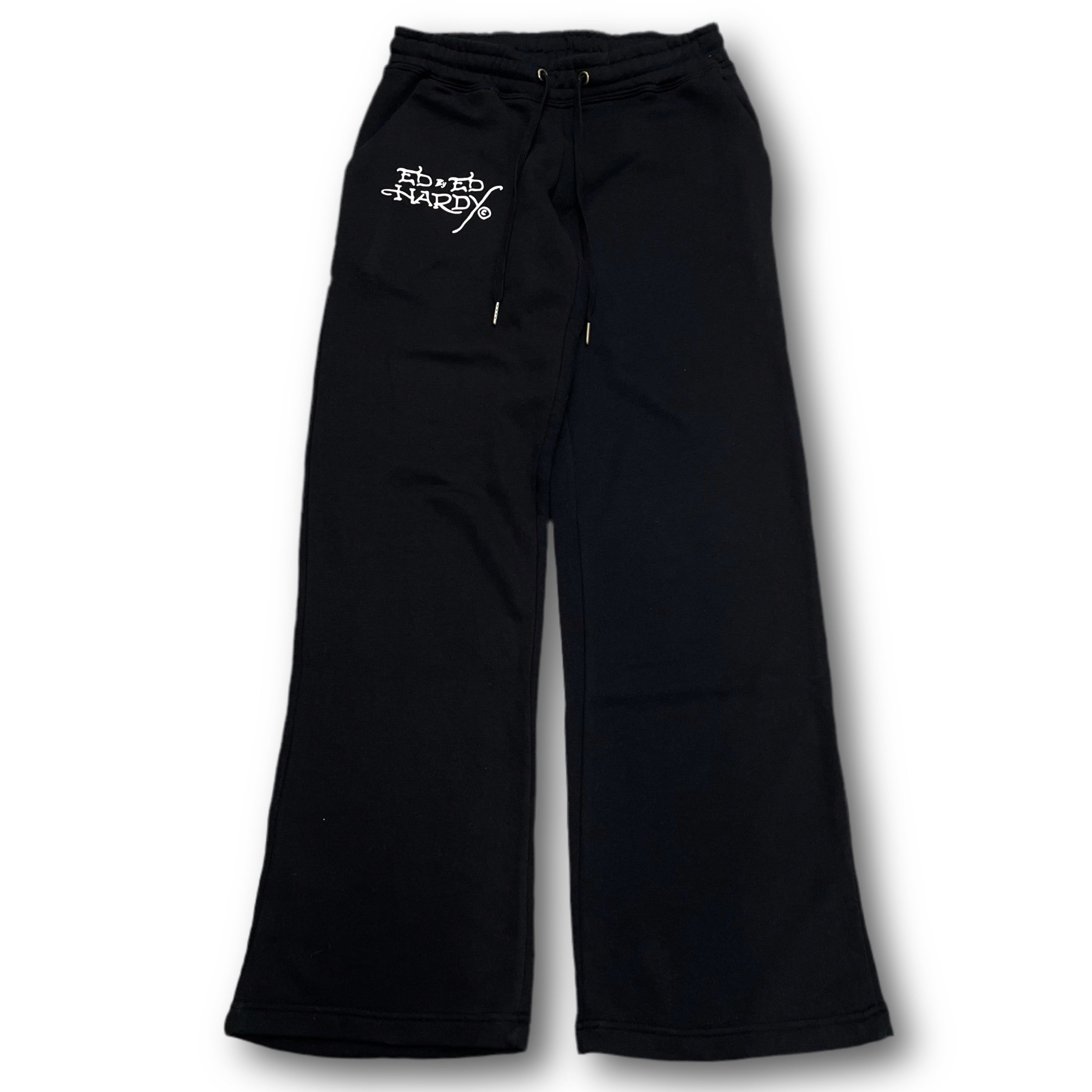 ED HARDY “Broken Hearts” BLACK FLARE PANTS