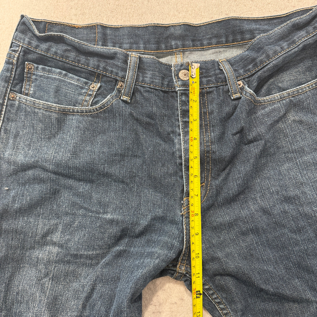Levis Dark Wash Straight Leg Jeans Size 38x30 photo 5