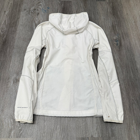 Columbia Sportswear Company Women's White Hooded Jacket Omni-Shield Logo Size S