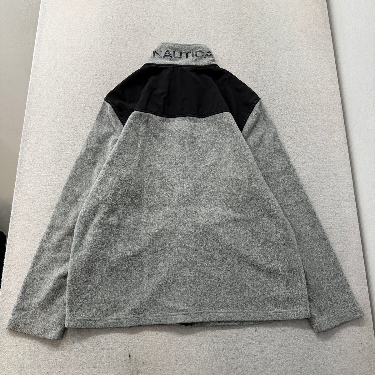 Nautica Grey Fleece Full Zip Jacket Size XL photo 2