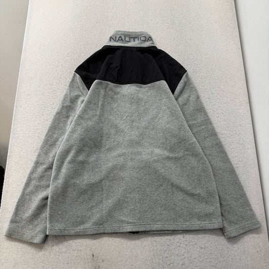 Nautica Grey Fleece Full Zip Jacket Size XL photo 2