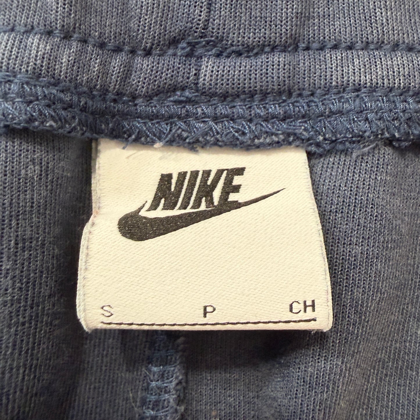 Nike Men's Navy Blue Tech Fleece Joggers Drawstring Zippered Pocket Y2K Size S