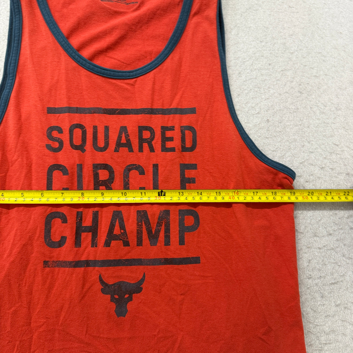 Under Armour Project Rock tank chest measurement