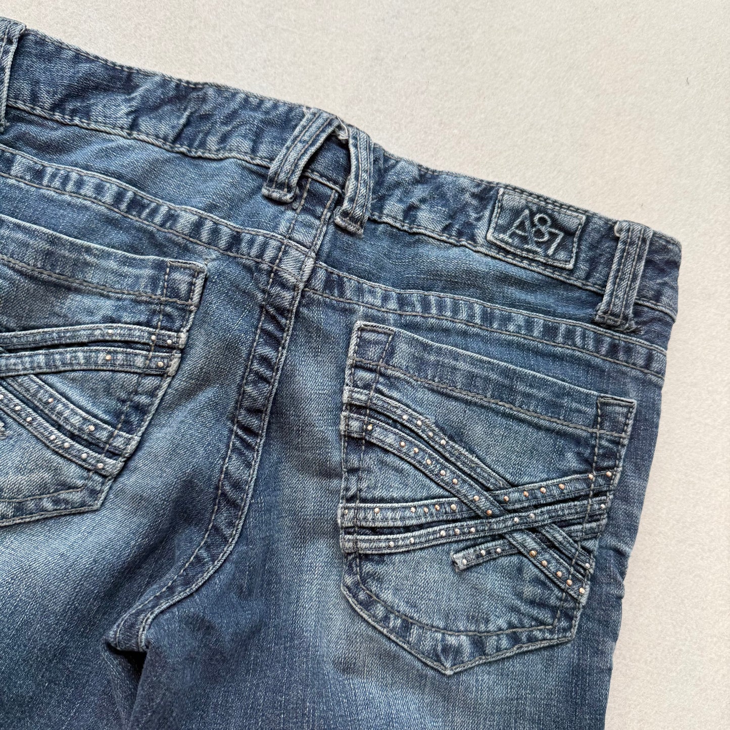 Aeropostale Bayla Womens Dark Wash Blue Denim Skinny Straight Leg Jeans Size 7/8