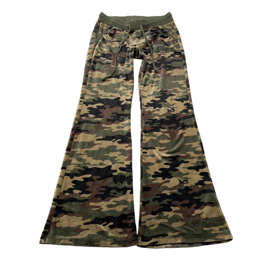 Juicy Couture camo velour flare track pants size S