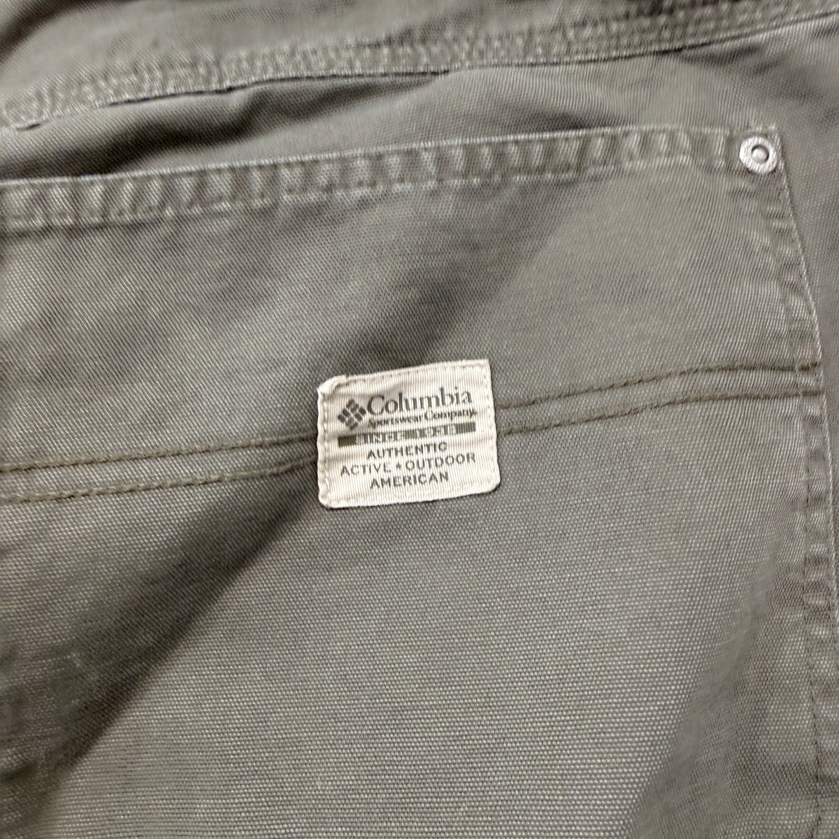 Columbia Outdoor Pants Men's Olive Khaki Cotton Canvas Relaxed Hiking Size 40x32 photo 7