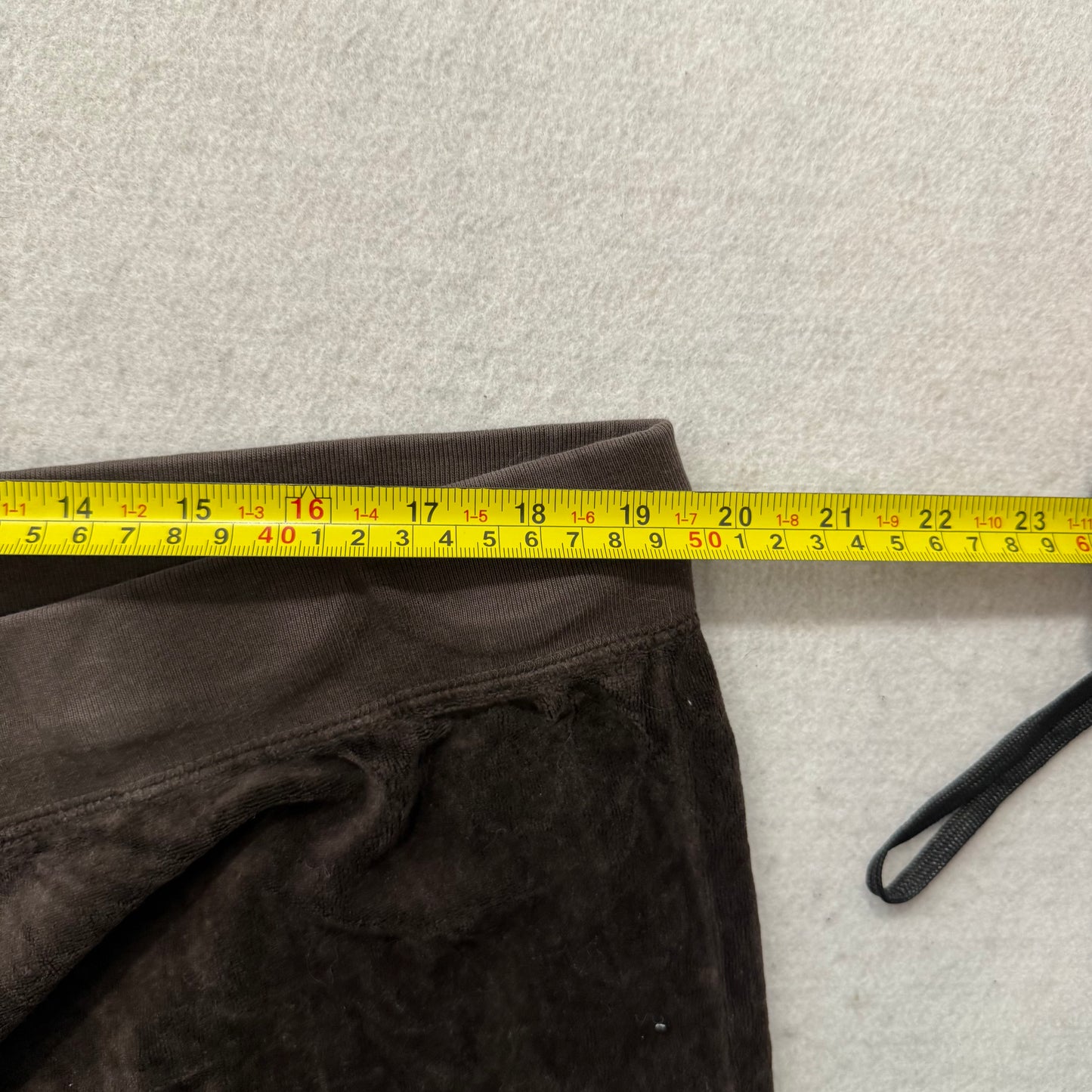 Juicy Couture Women's Dark Brown Velour Flared Wide Leg Track Pant Y2K Size 2X