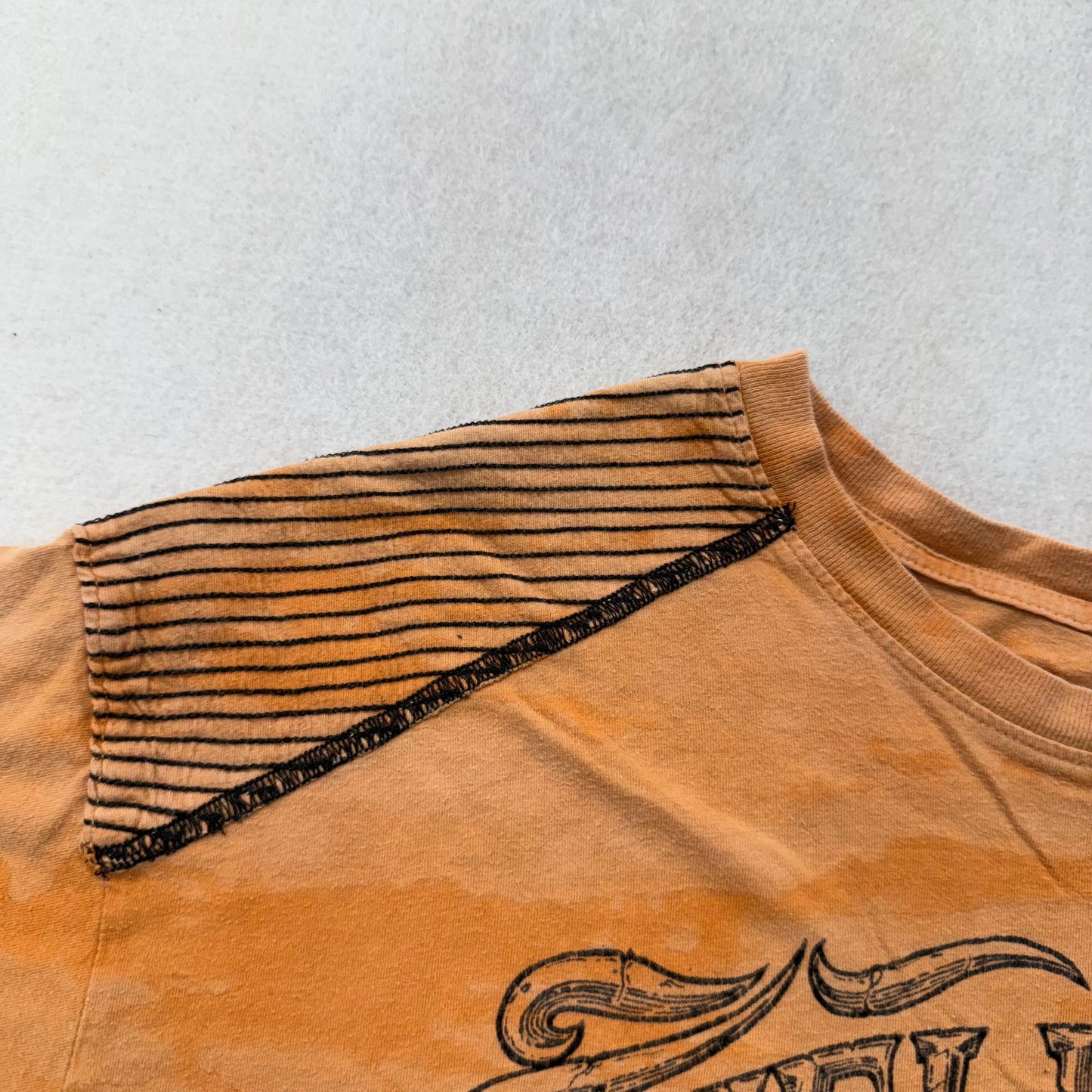 Affliction Men's Burnt Orange Cotton T-Shirt Short Sleeves Graphic Logo Size 2XL