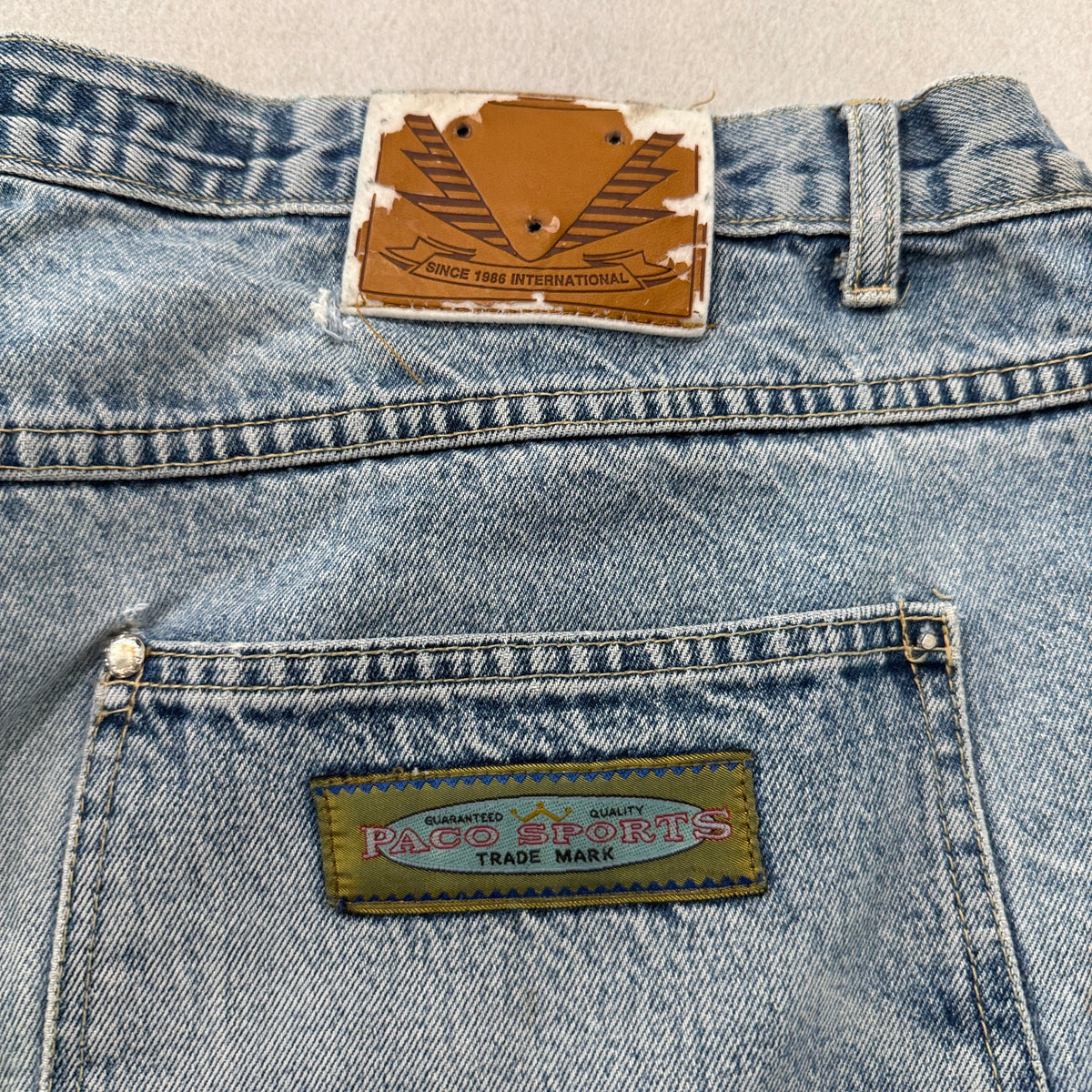 Paco Sports Vintage Carpenter Jeans Light Wash Size 46 photo 7