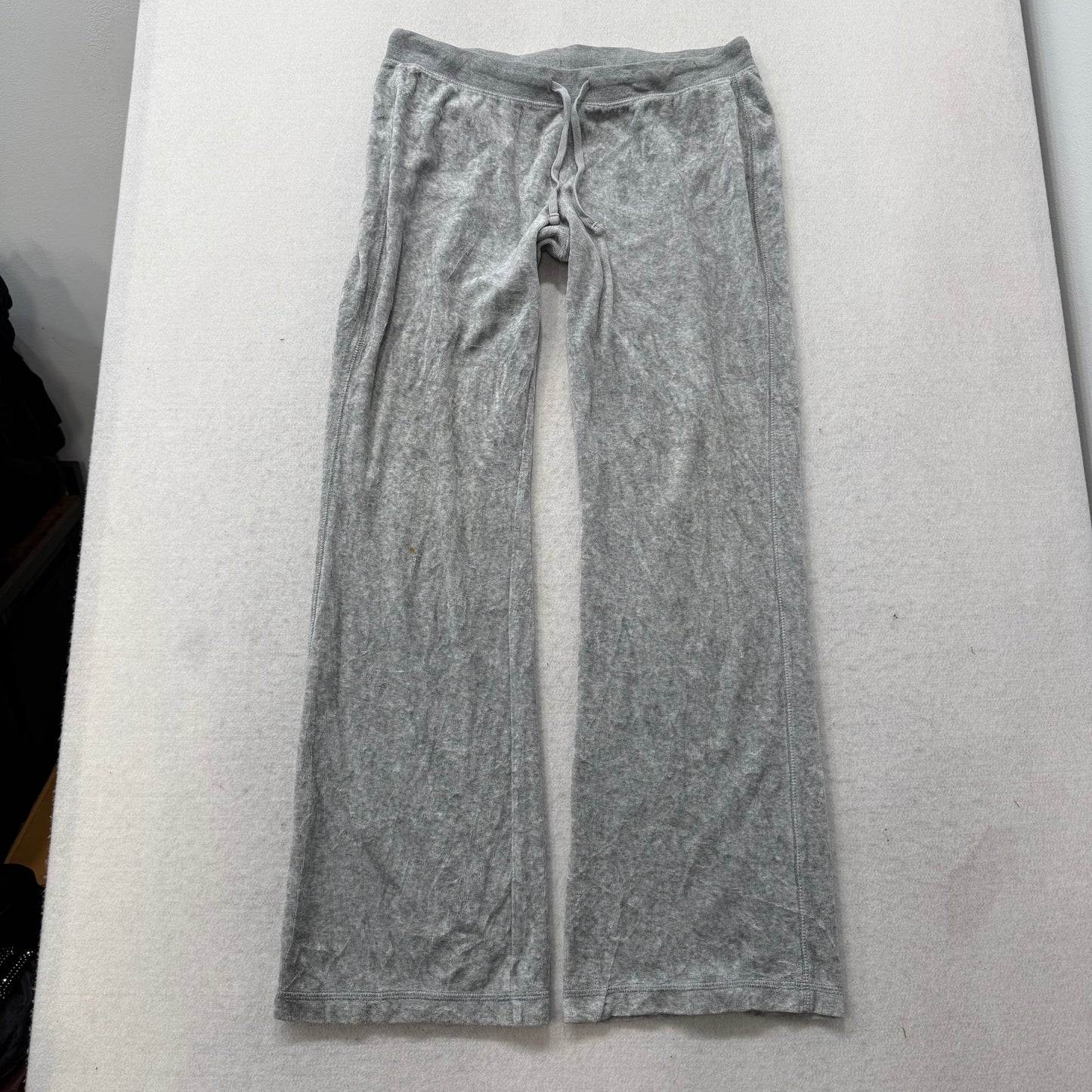 Juicy Couture Gray Velour Tracksuit Set Zip Up Hoodie & Flared Pants Y2K Size S