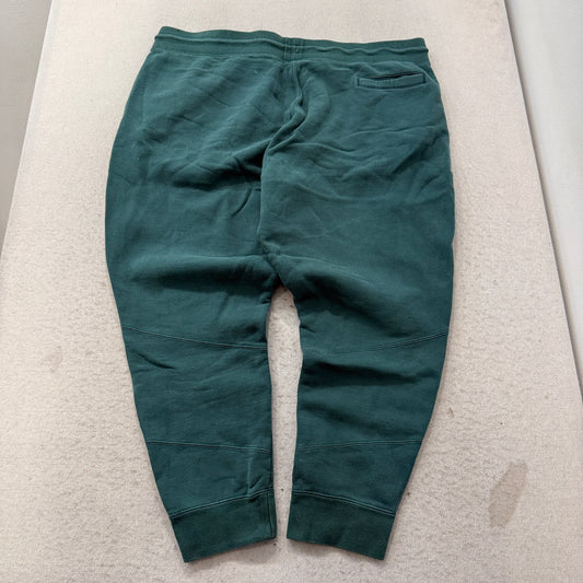 Jordan Men's Green Fleece Sweatpants Drawstring Pockets Tapered Leg Size 2X