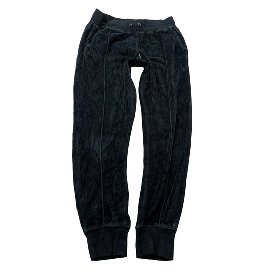 Polo Ralph Lauren Women's Navy Velour Straight Track Pants Tapered Cuffs Size XS