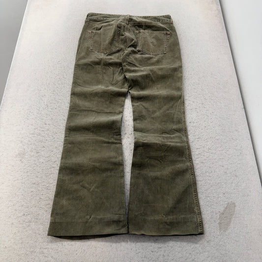 Hollister Olive Corduroy Flare Pants Size 5 photo 2