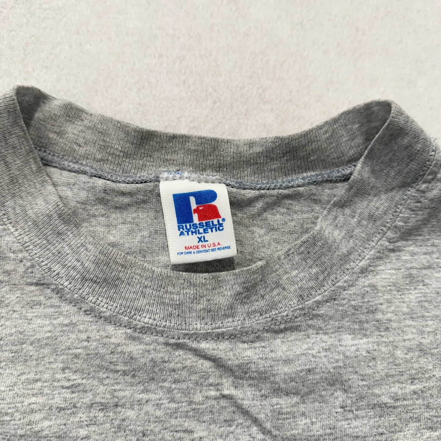 Russell Athletic Stanford Men's Gray T-Shirt Long Sleeve Sportswear Tee Size XL