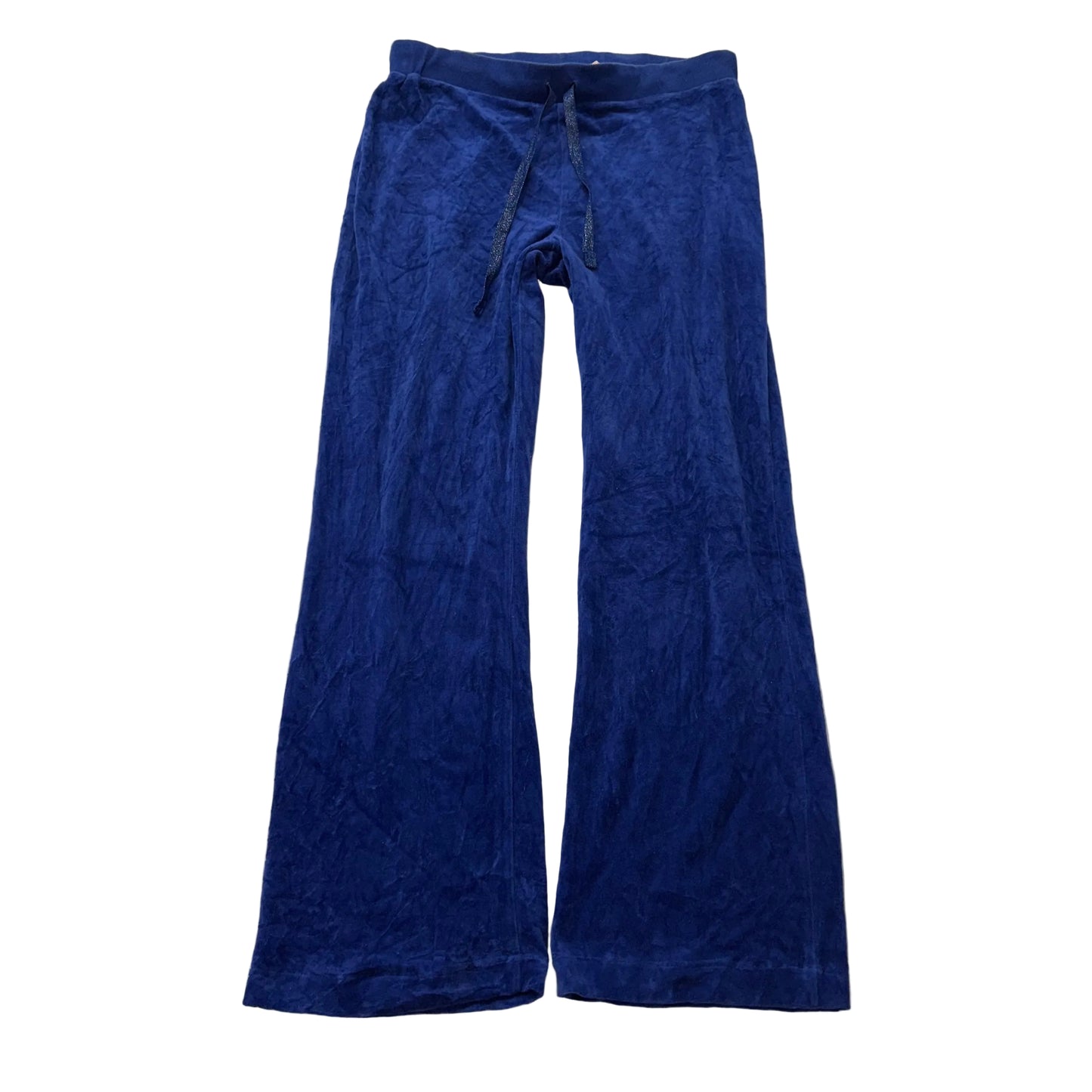 Juicy Couture Women's Cobalt Blue Velour Flared Track Pant Loungewear Y2K Size M