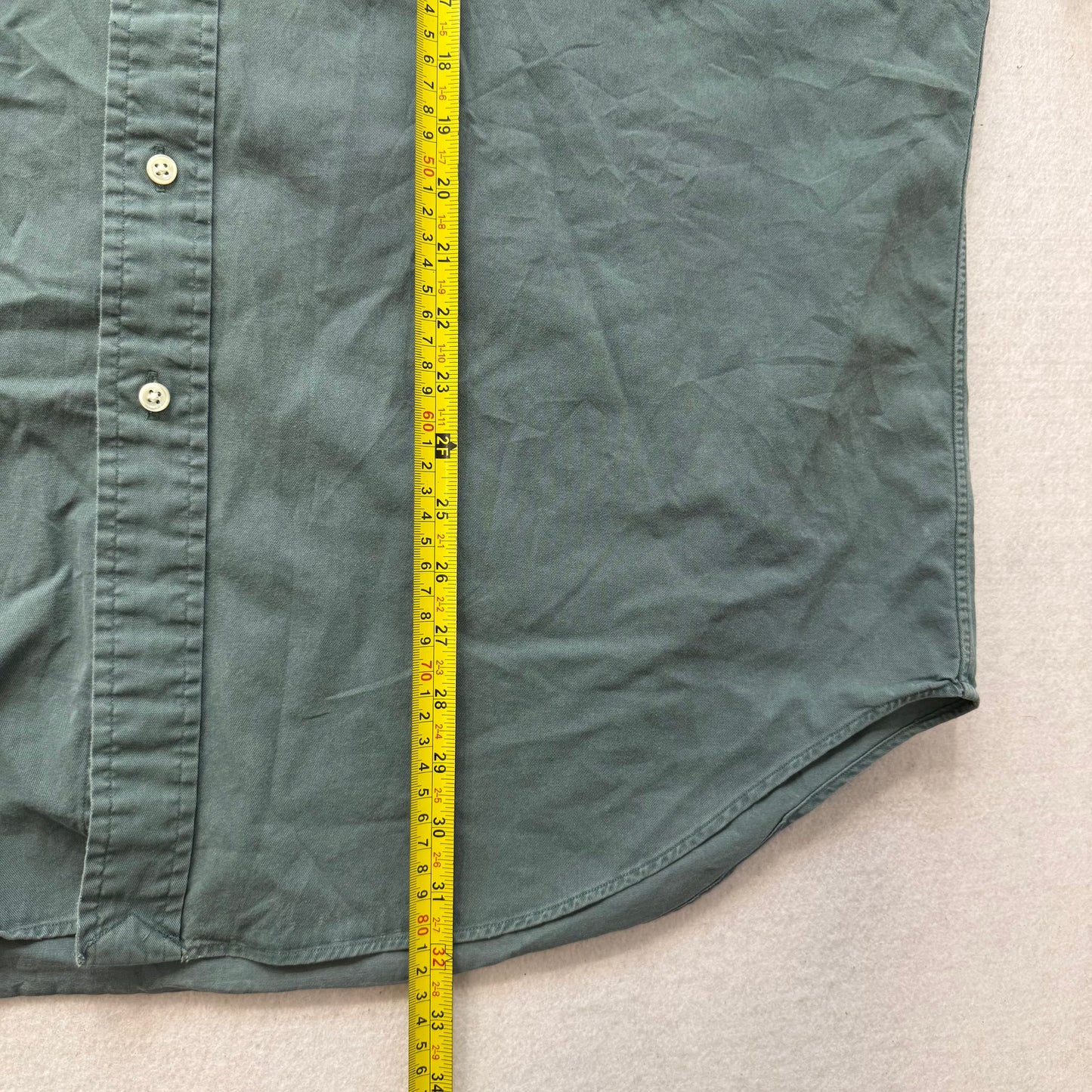 Ralph Lauren Blake Men's Sage Green Cotton Button-Down Shirt Long Sleeve Size XL