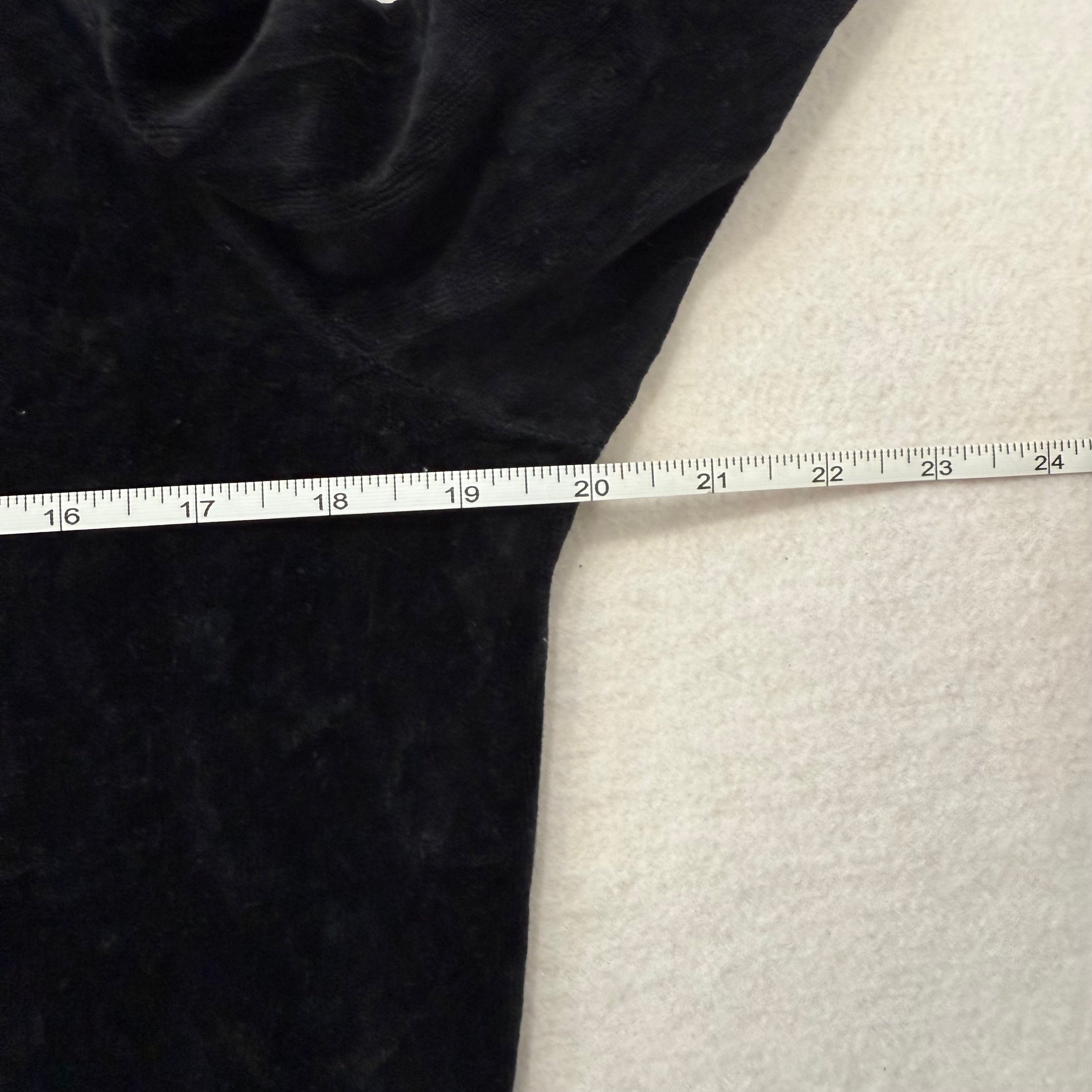 2003 Vintage Juicy Couture black velour full zip hoodie size L