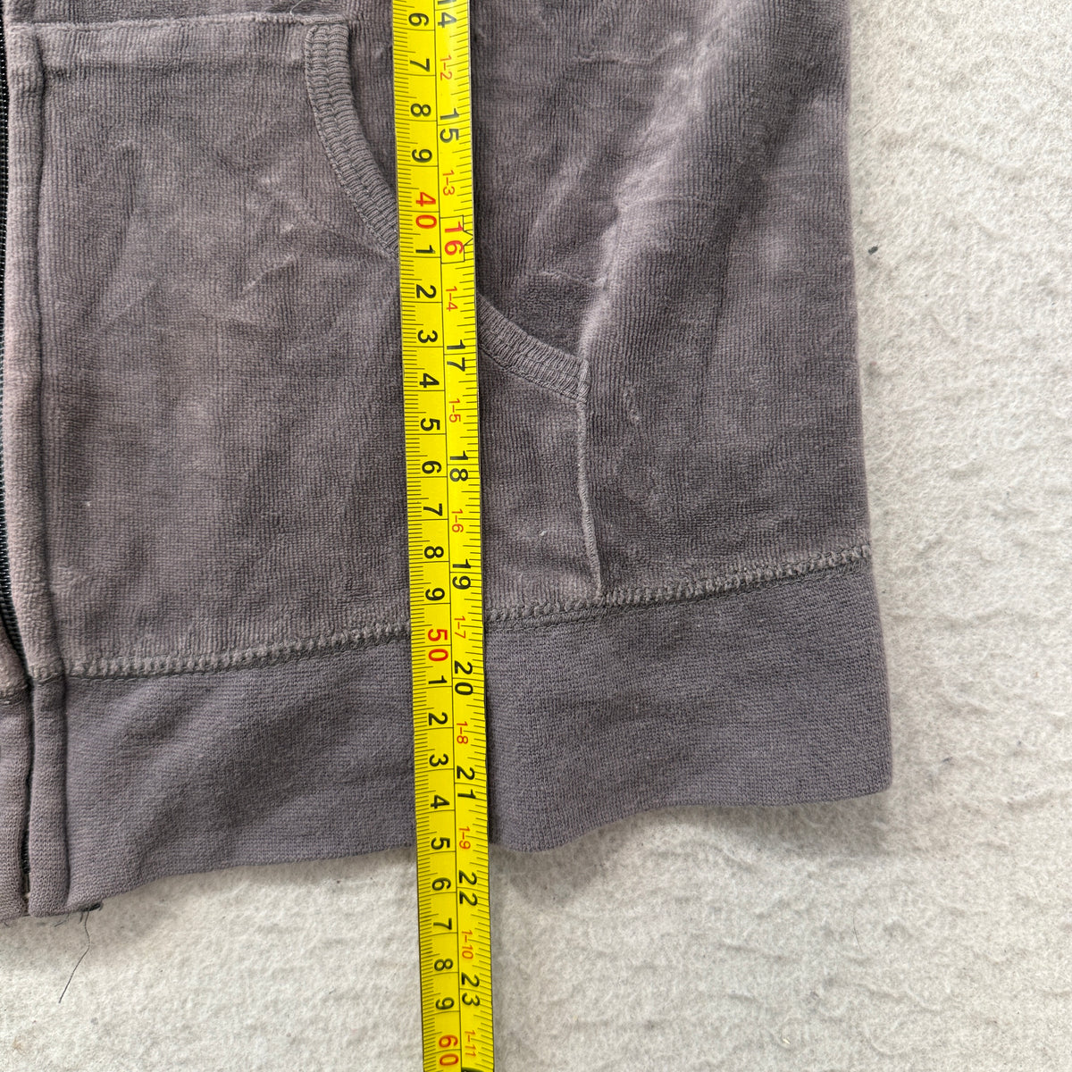 Vintage Juicy Couture Queen Of Couture Women's Grey Velour Zip-Up Hoodie Size L