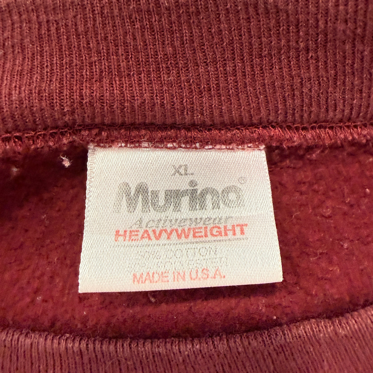 Murina Heavyweight Maroon Blank Crewneck Sweatshirt USA Size XL photo 3