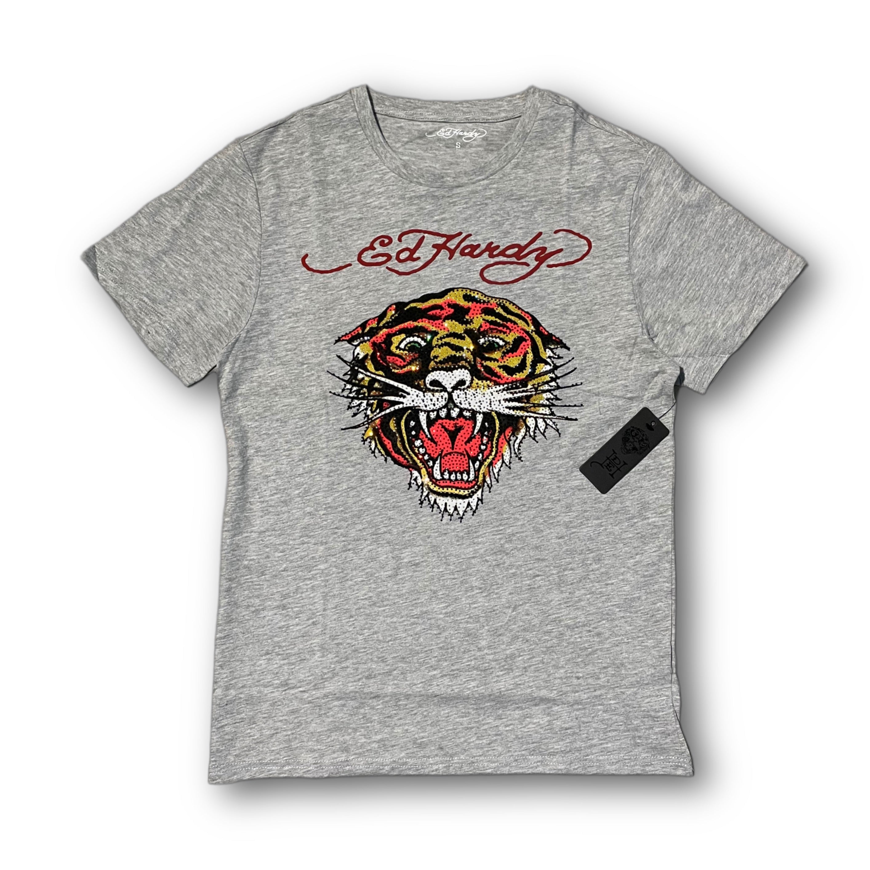 ED HARDY “TIGER ROAR” RHINESTONE TEE