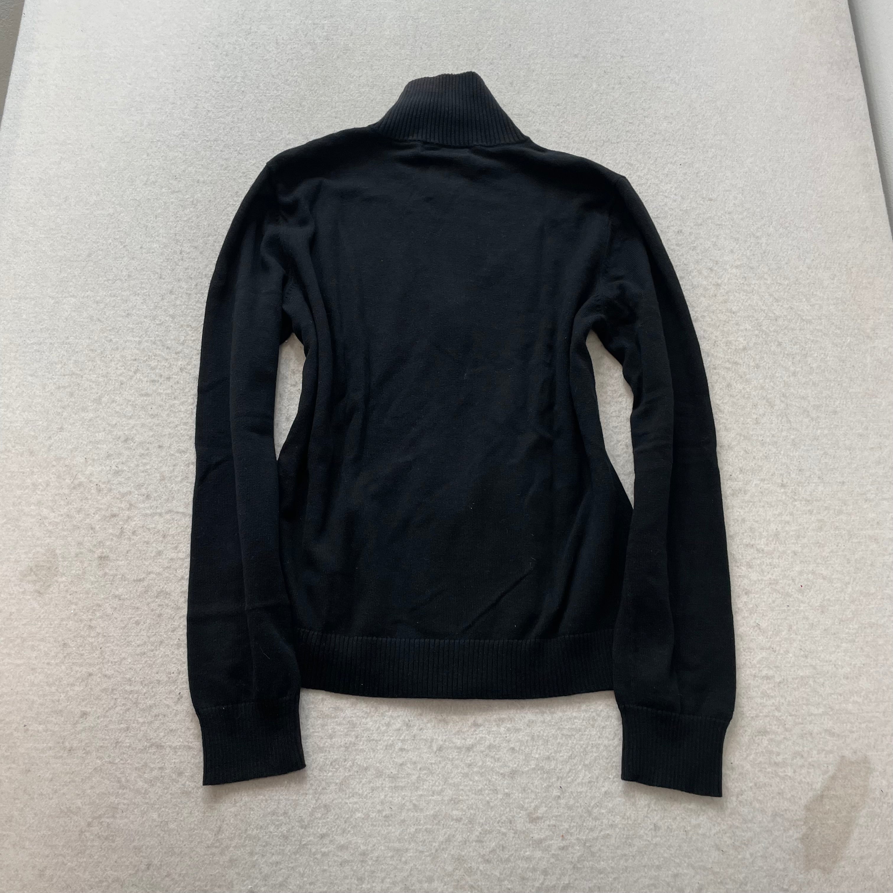 Lauren Ralph Lauren Women's Black Purple Full Zip Jacket Gold Crest Logo Size M