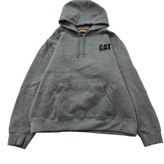 CAT Caterpillar Grey Logo Pullover Hoodie Size XXL photo 1