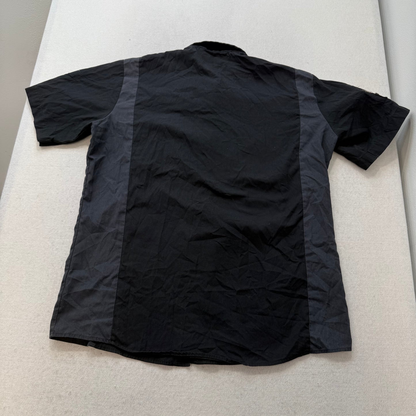Harley-Davidson Men’s Black Mechanic Work Shirt Embroidered Logo Patches Size L