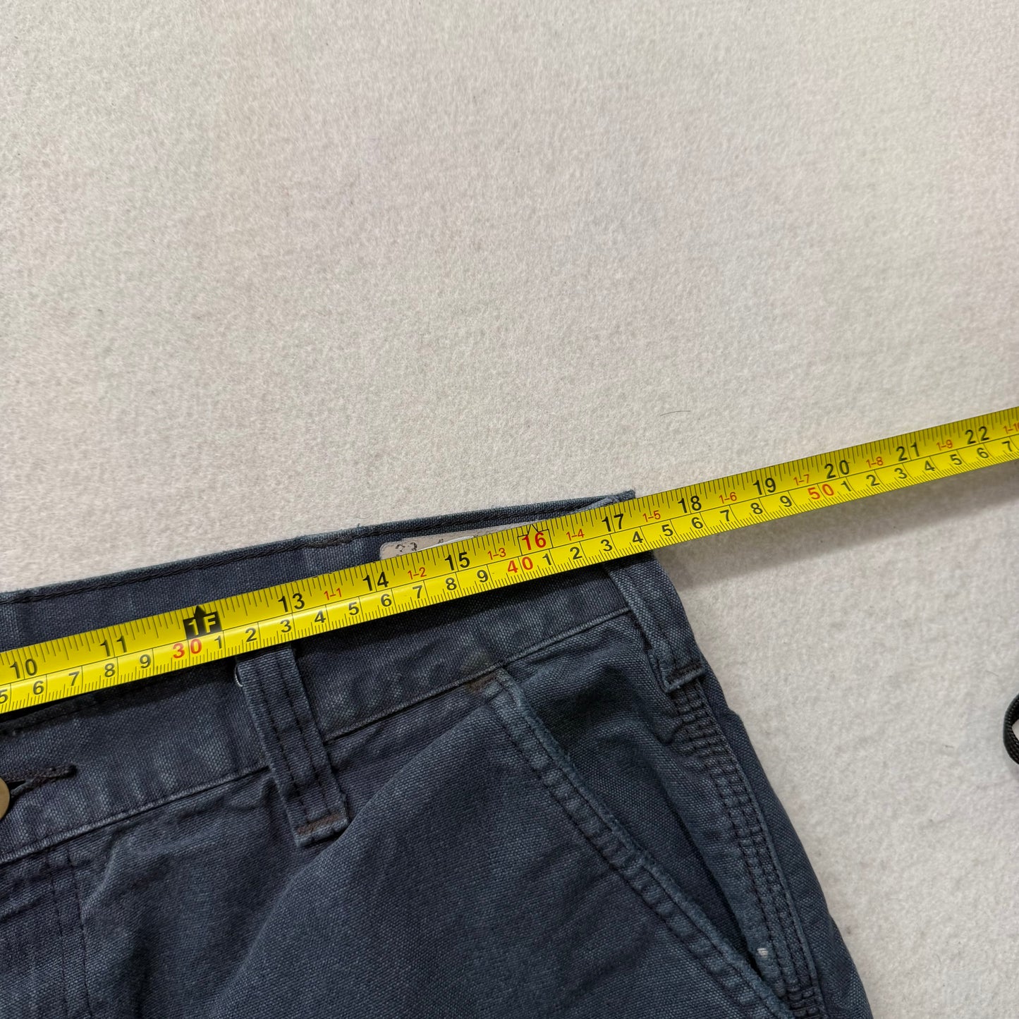 Carhartt Men's Black Washed Cargo Work Pants Dungaree Fit Mid-Rise Size 34 x 28