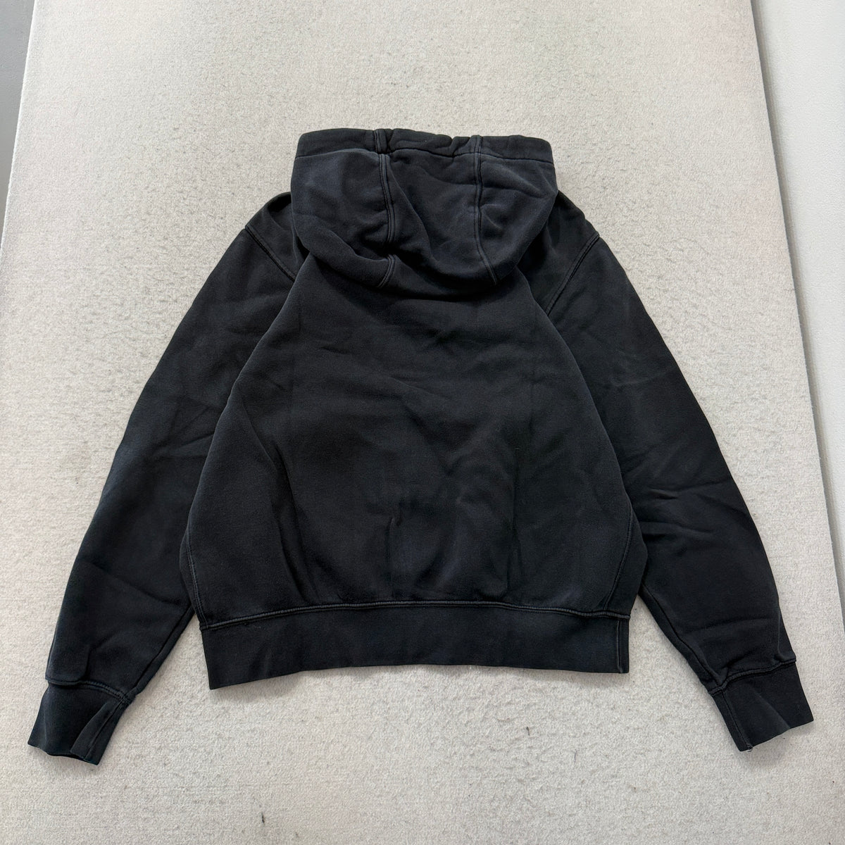 Nike Black Big Swoosh Logo Pullover Hoodie Size M photo 2