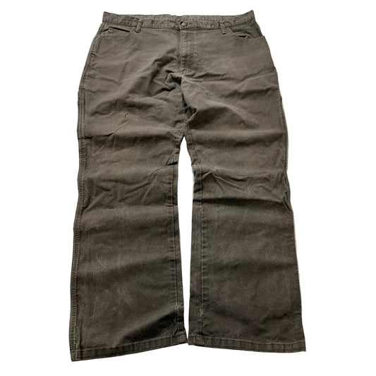 Dickies Carpenter Pants Men's Brown Duck Canvas Relaxed Workwear Size 40 photo 1