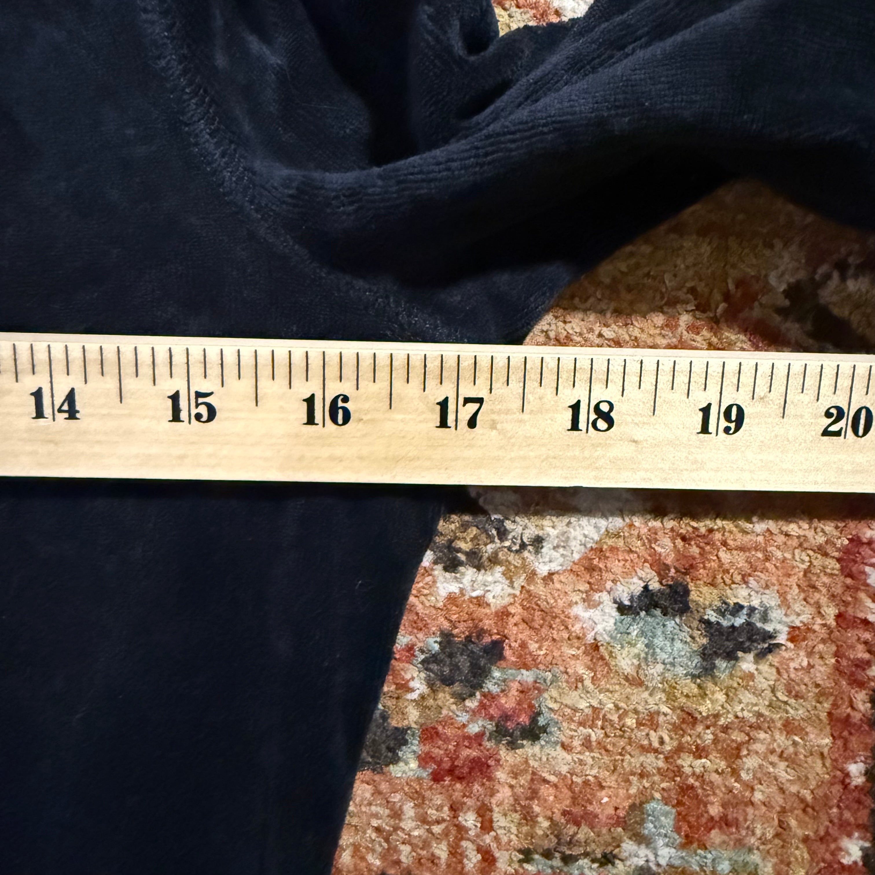 Vintage Juicy Couture Black Velour Chain Pocket Zip Hoodie Size S
