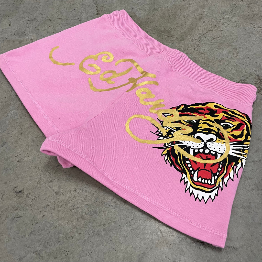 ED HARDY “Tiger Roar” PINK BOOTY SHORTS