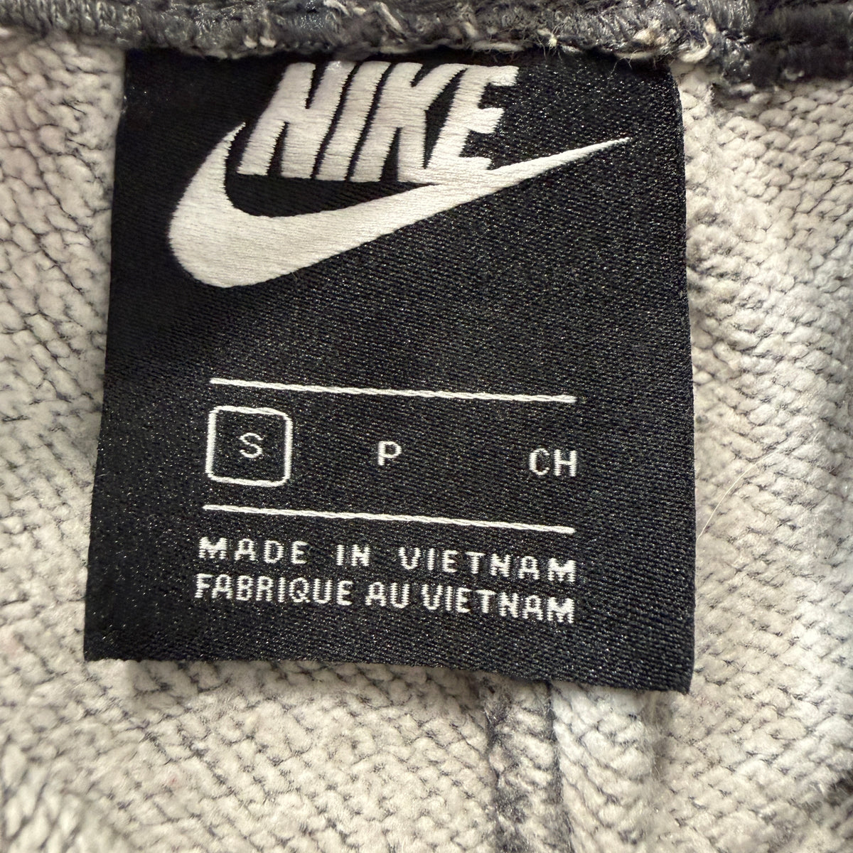 Nike Men Grey Knit Sweatpants Drawstring Pockets Tapered Leg Classic Logo Size S