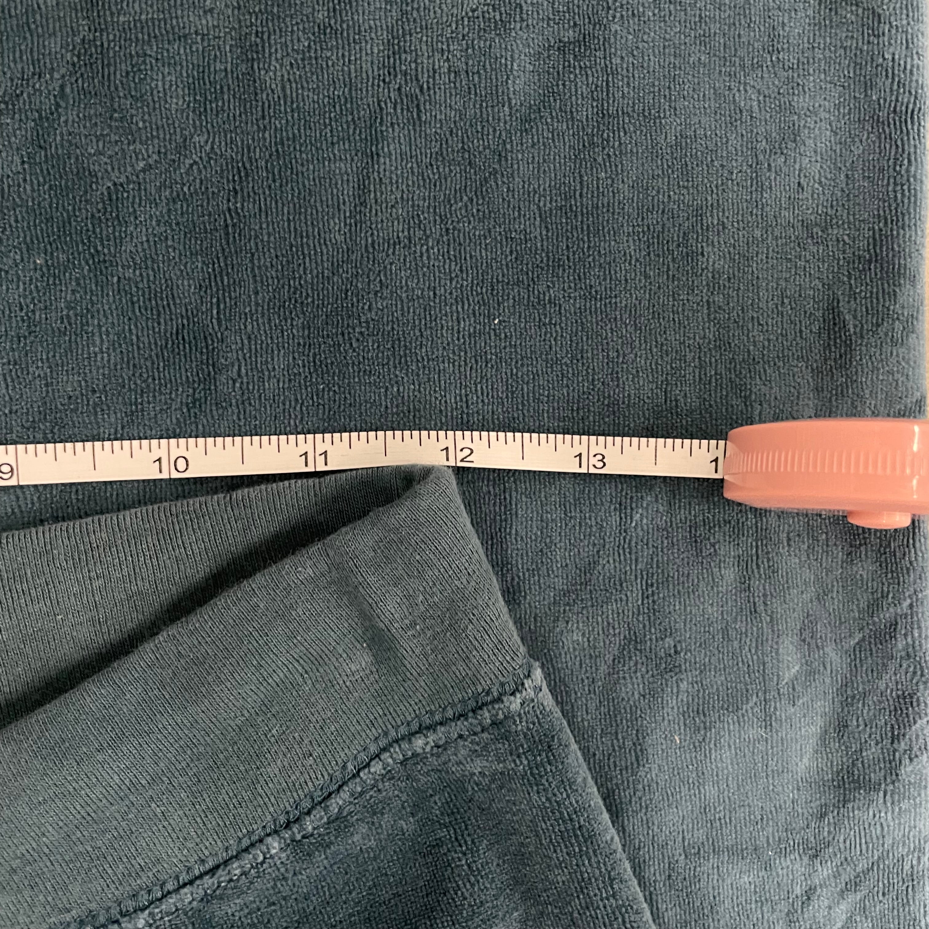 Vintage Juicy Couture Teal Velour Pants “Pure Couture” Design Size S
