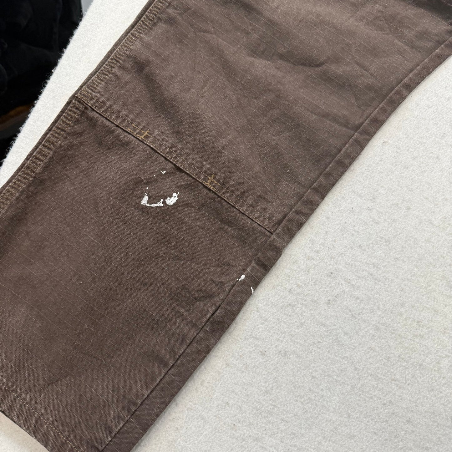 Wrangler Riggs Men's Brown Cotton Relaxed Carpenter Pant Utility Pockets Size 36