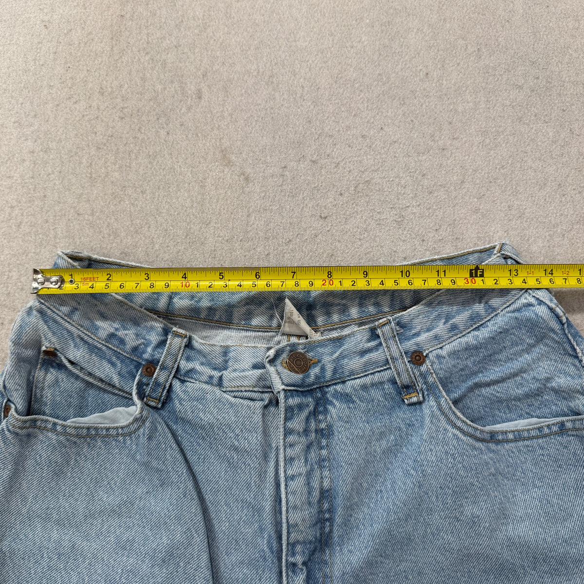 Vintage Cherokee Mom Jeans Women's Light Wash Tapered High Rise USA Made Size 12 photo 4
