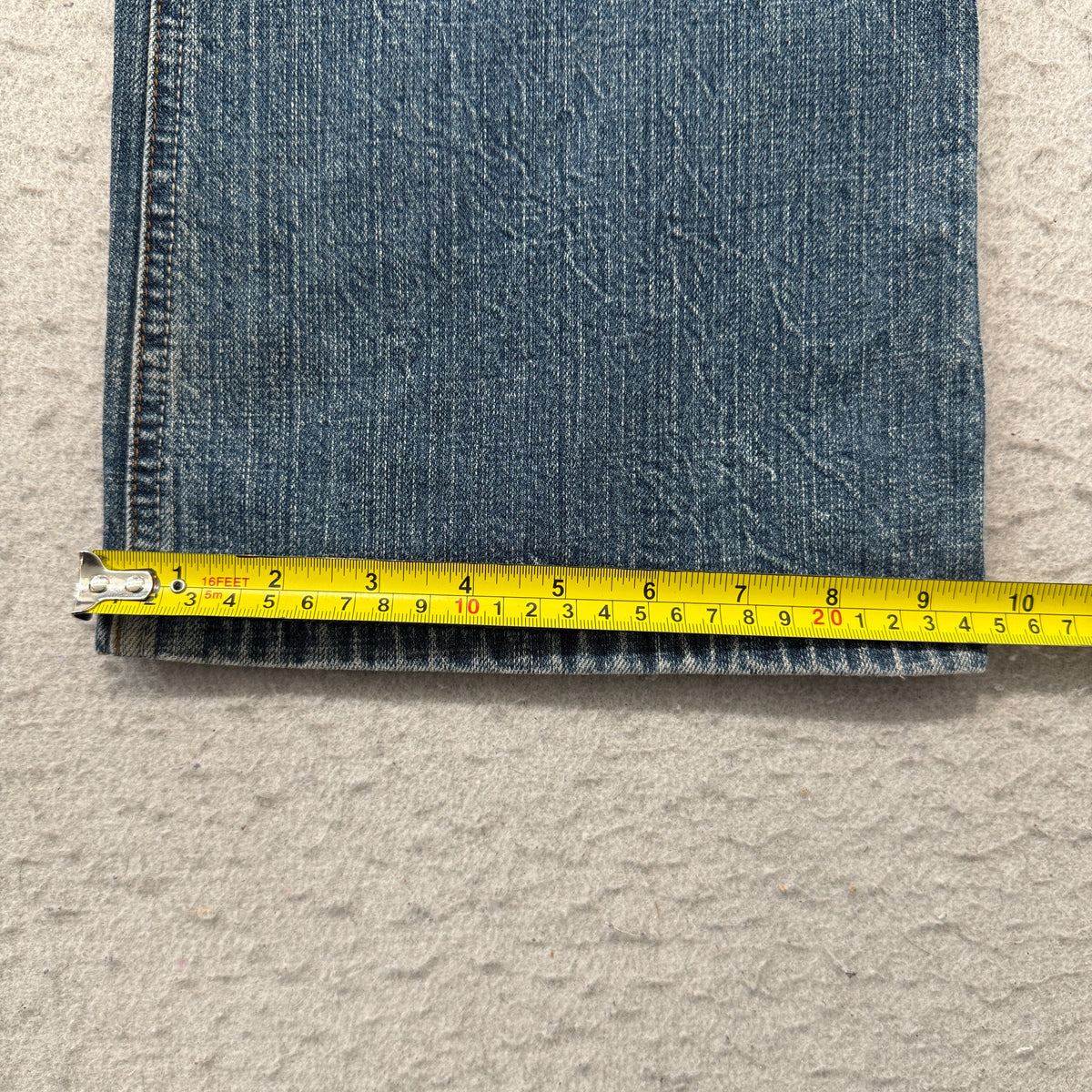 Lei Chelsea Low Rise Womens Blue Flare Jeans Eagle Embroidered Flap Pockets - 15