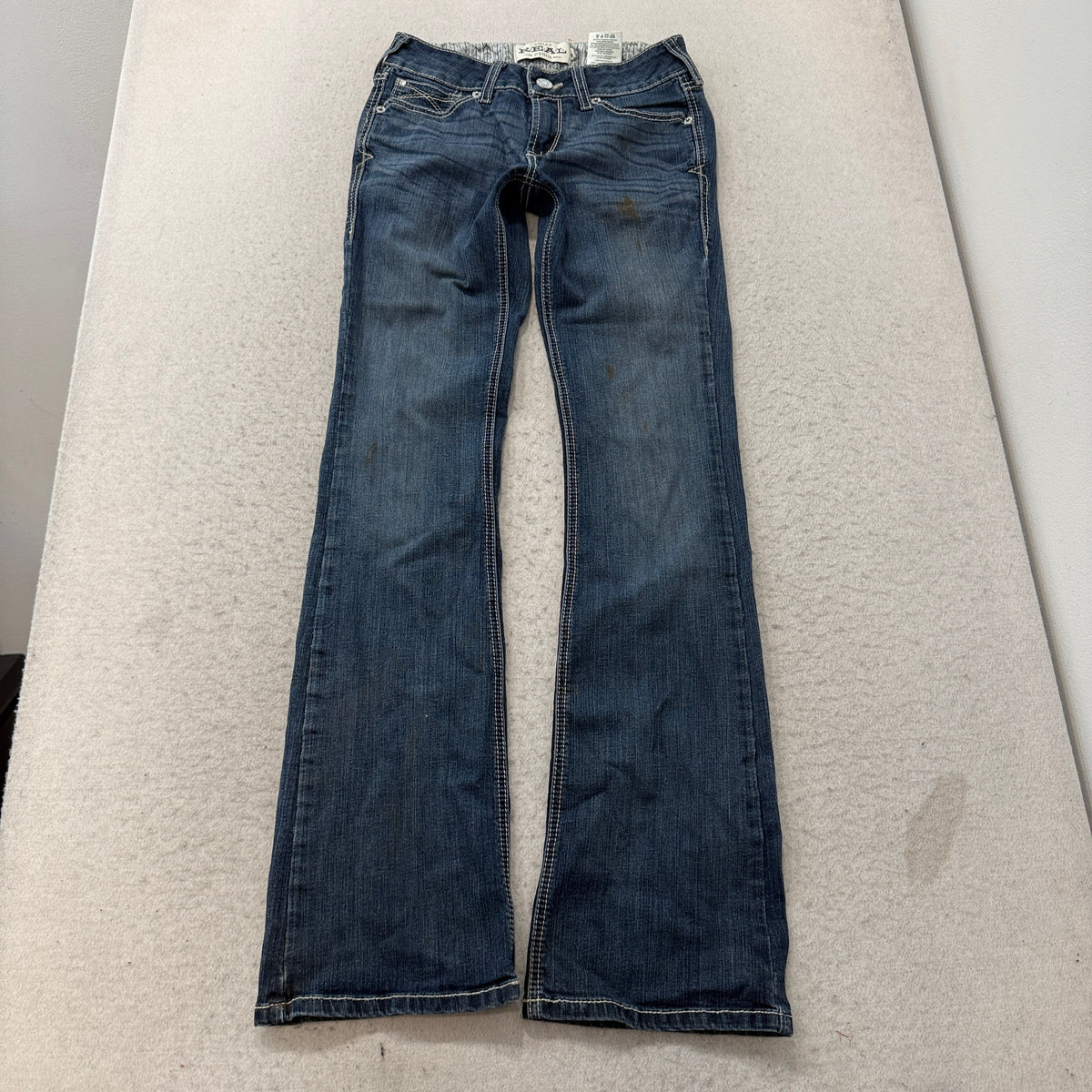 Ariat REAL Boot Cut Jeans Dark Wash Size 27 photo 1