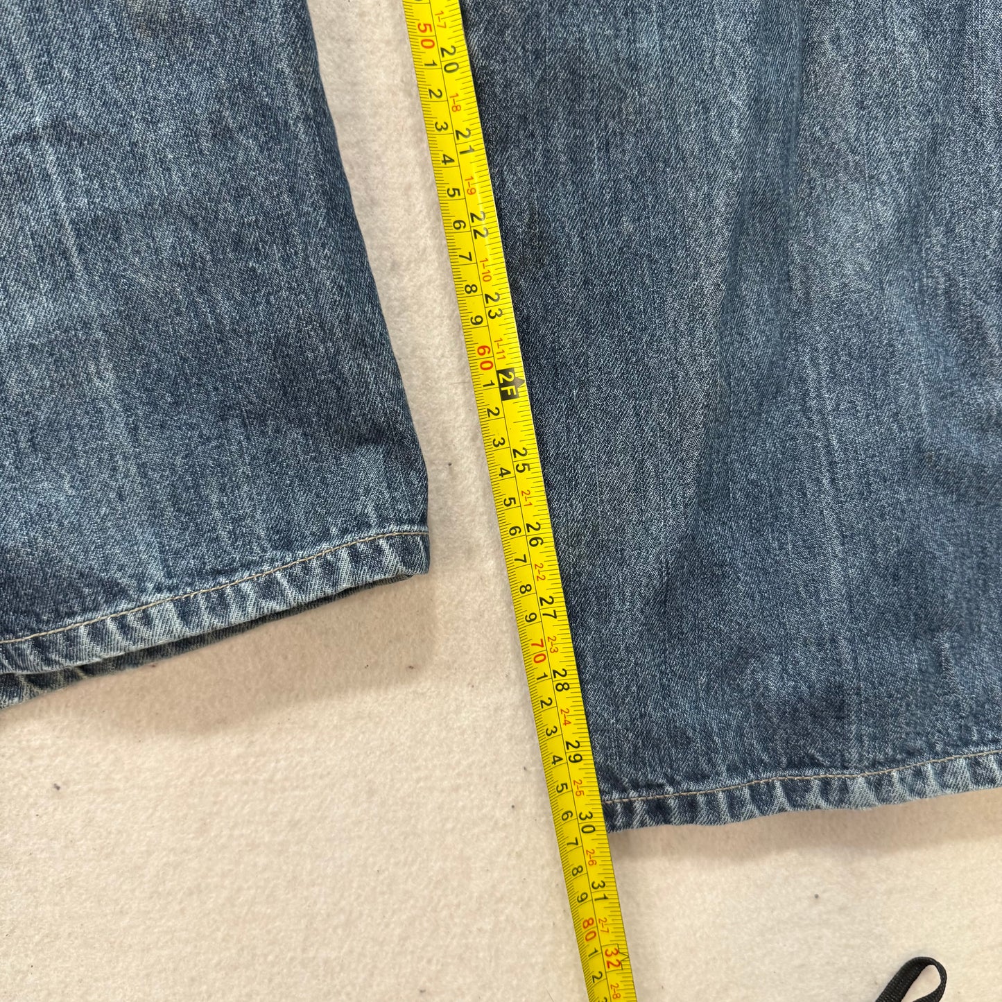 Marithe Francois Girbaud Men's Medium Blue Denim Baggy Carpenter Jeans Size 38M