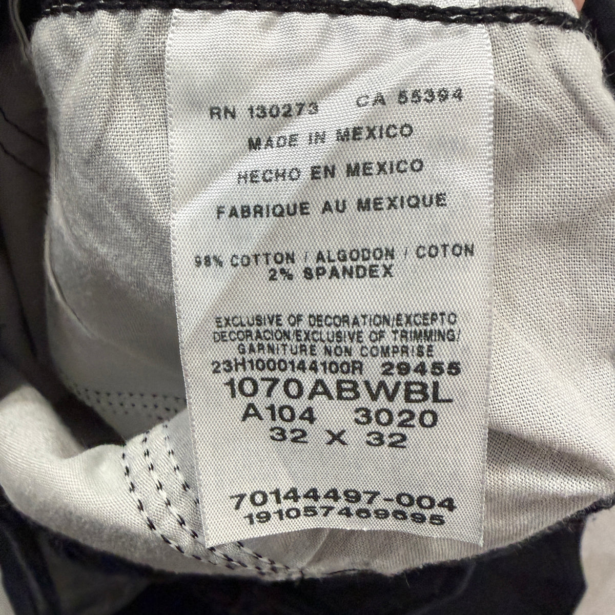 Wrangler Relaxed Fit Cargo Pants Men's Black Cotton Stretch Utility Size 32x32 photo 4