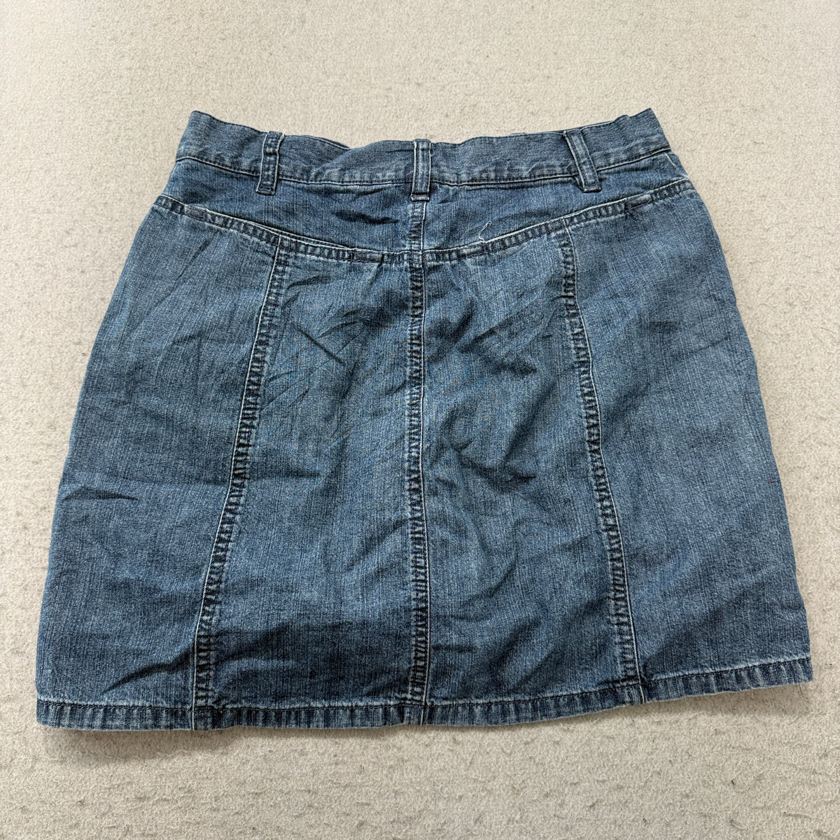 Sonoma Denim Mini Skirt Medium Wash Size 6 photo 2