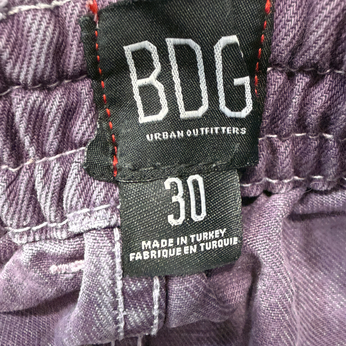 BDG Urban Outfitters Cargo Pants Women's Purple Wide Leg Utility Size 30 photo 3
