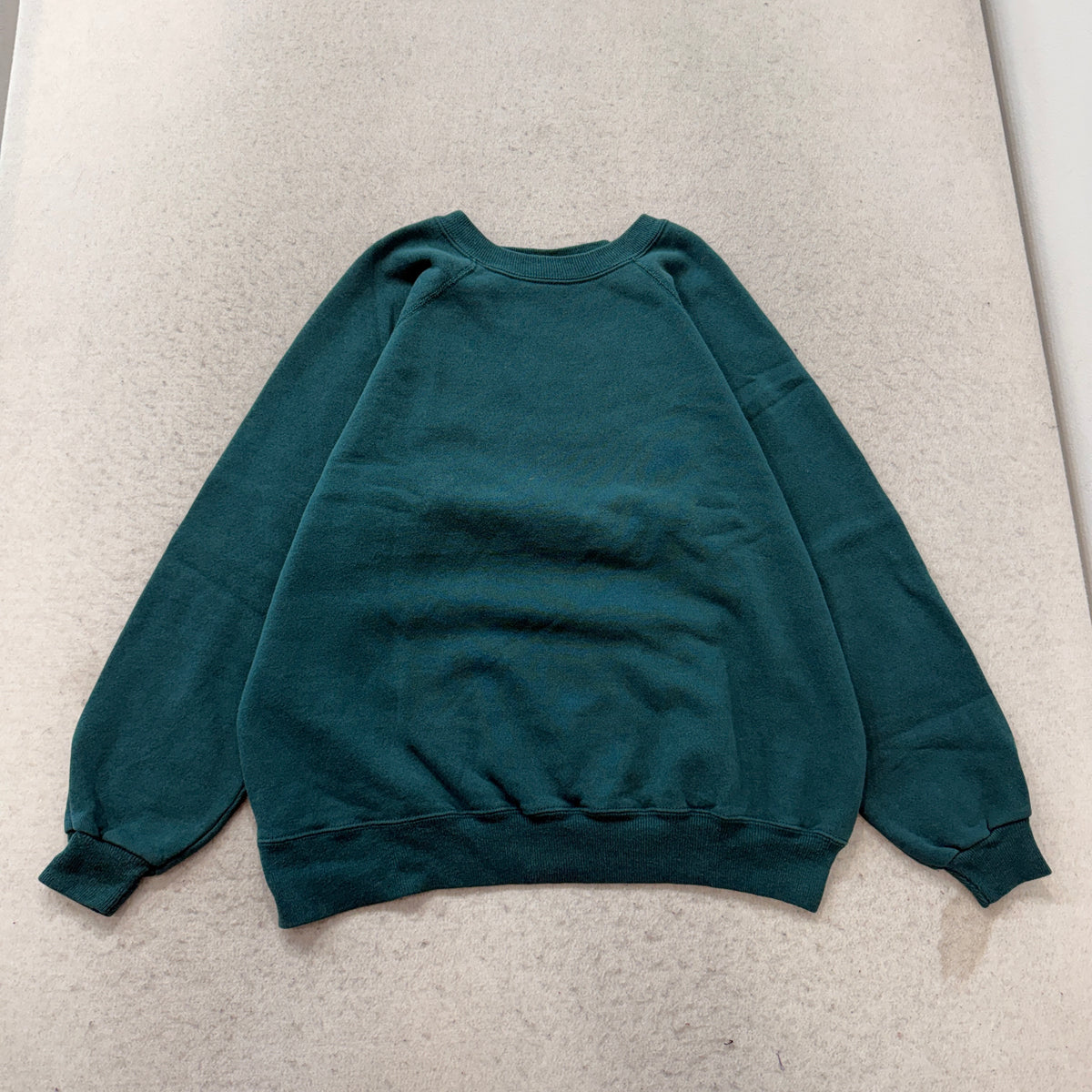 Hanes Activewear Vintage Teal Blank Crewneck USA Size L photo 1