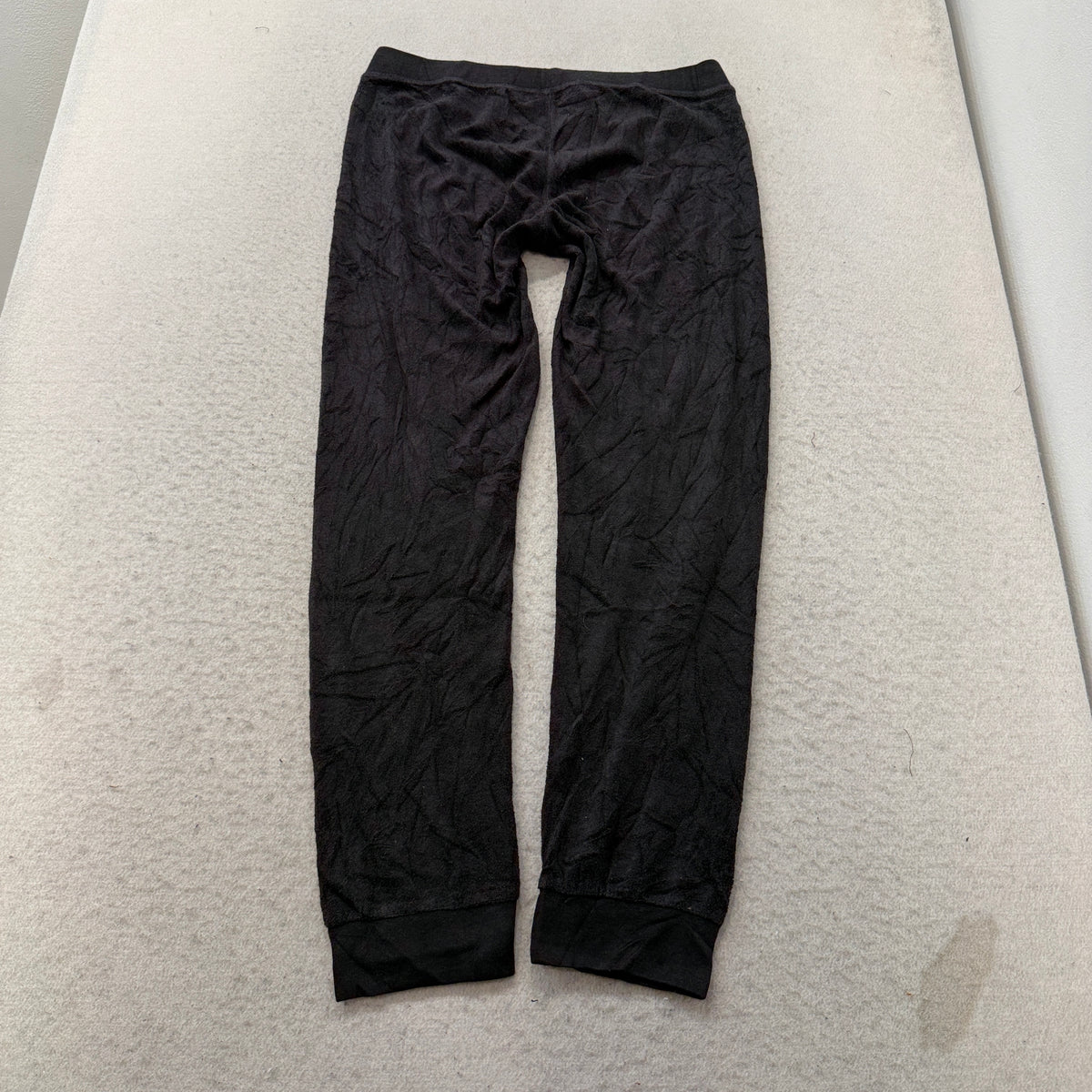 Juicy Couture Black Label Women Black Velour Tapered Leg Pants Drawstring Size S