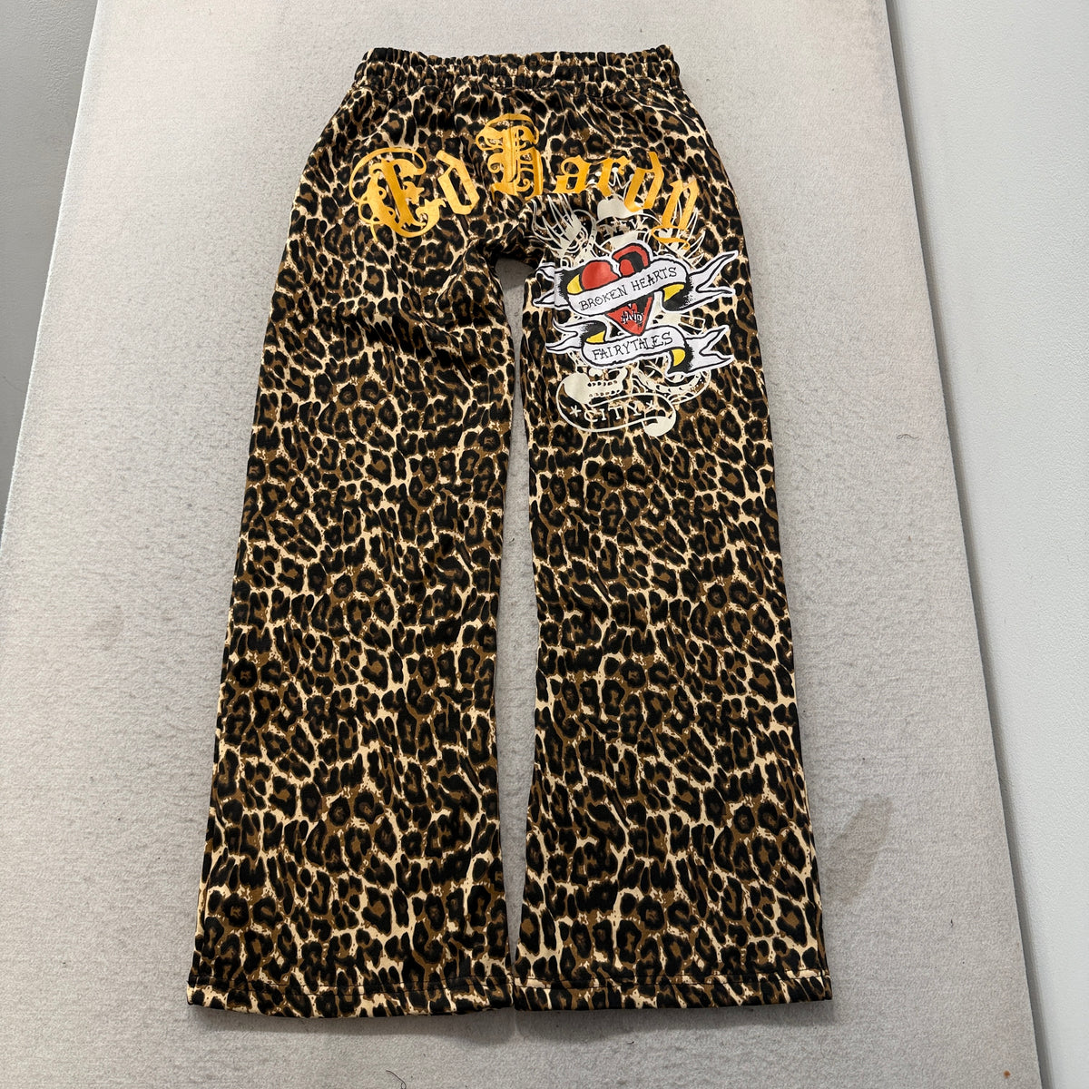 ED HARDY "Broken Heart" LOEPARD FLARED MATCHING SET