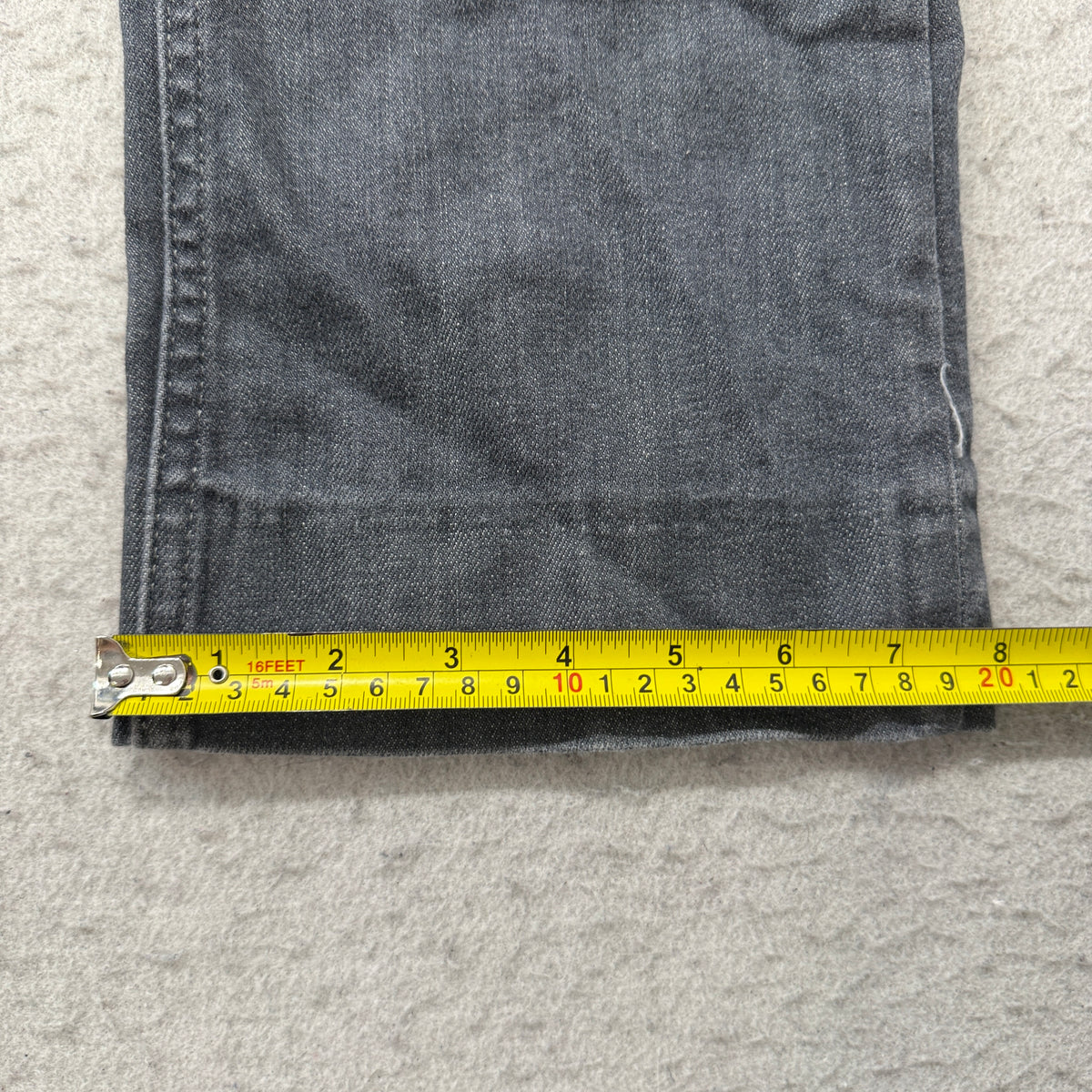 Zara Wide Leg Dark Gray Denim Jeans Size 8 photo 6