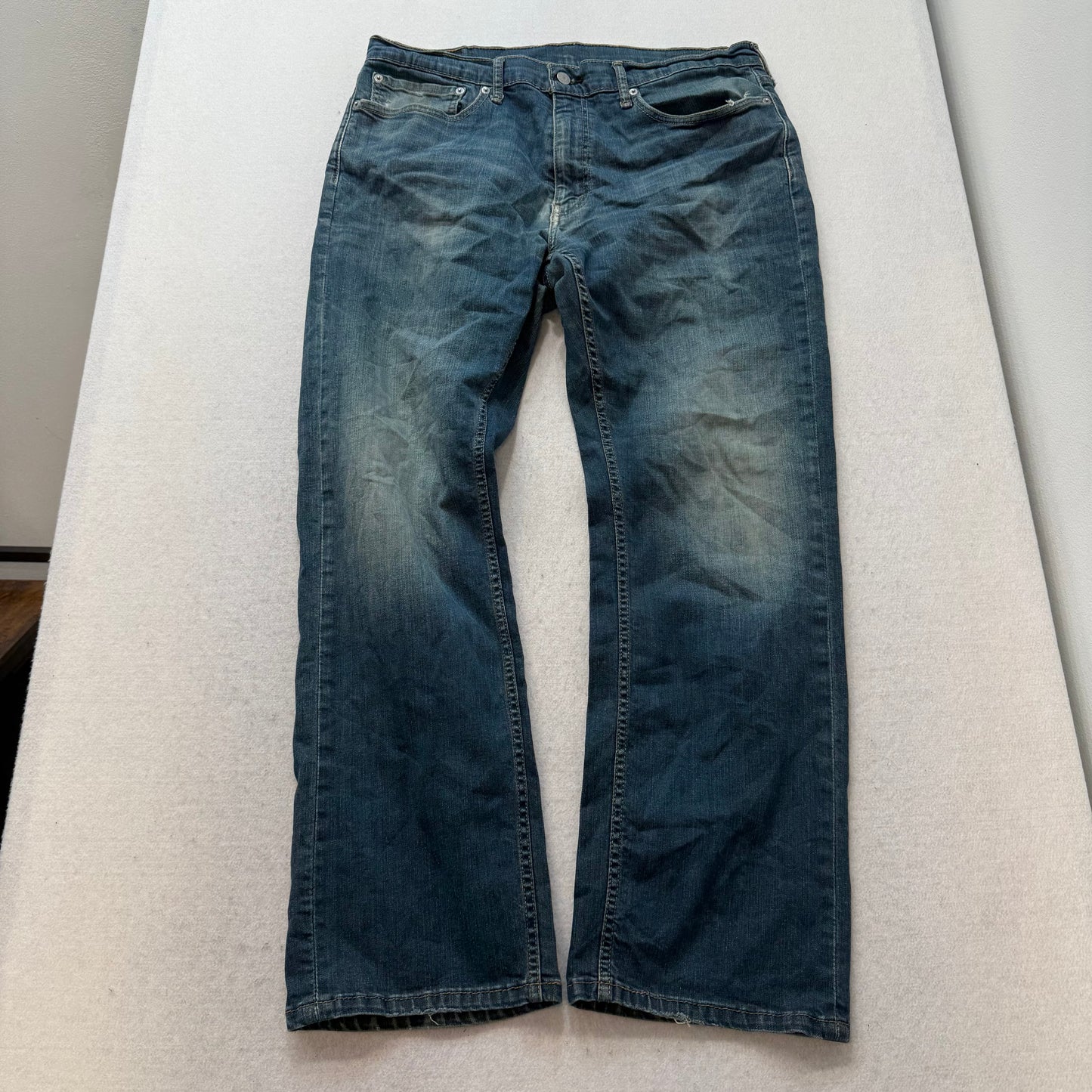 Levi's Strauss & Co. 559 Men's Medium Blue Denim Straight Wide Leg Jeans Size 36